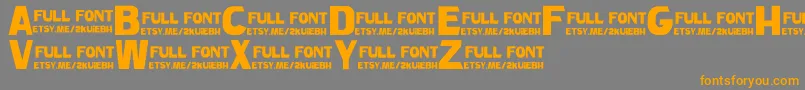 CarsonDemo Font – Orange Fonts on Gray Background