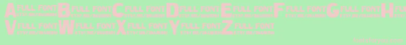 CarsonDemo Font – Pink Fonts on Green Background