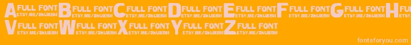 CarsonDemo Font – Pink Fonts on Orange Background