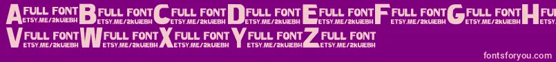 CarsonDemo Font – Pink Fonts on Purple Background