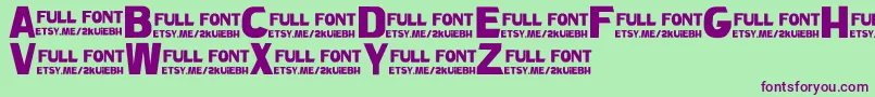 CarsonDemo Font – Purple Fonts on Green Background