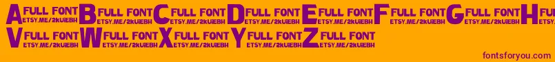 CarsonDemo Font – Purple Fonts on Orange Background