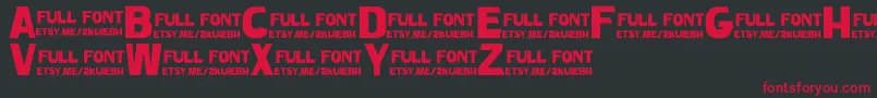 CarsonDemo Font – Red Fonts on Black Background