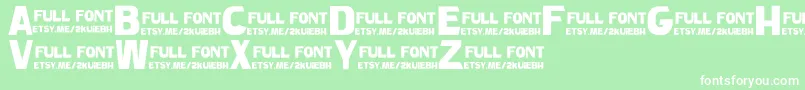 CarsonDemo Font – White Fonts on Green Background