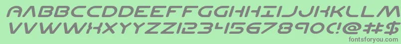 Planetncompactexpandital Font – Gray Fonts on Green Background