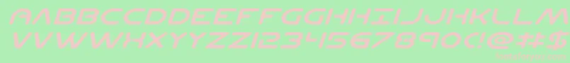 Planetncompactexpandital Font – Pink Fonts on Green Background