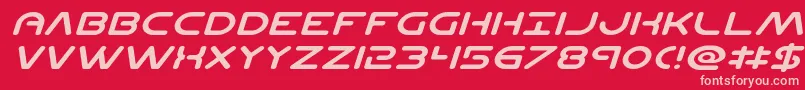 Planetncompactexpandital Font – Pink Fonts on Red Background
