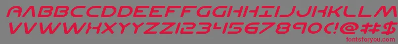 Planetncompactexpandital Font – Red Fonts on Gray Background