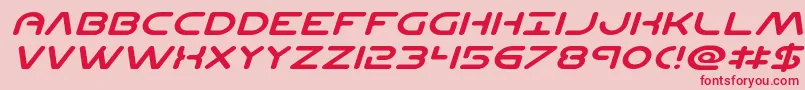 フォントPlanetncompactexpandital – ピンクの背景に赤い文字