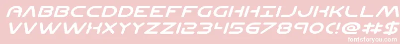 Planetncompactexpandital Font – White Fonts on Pink Background