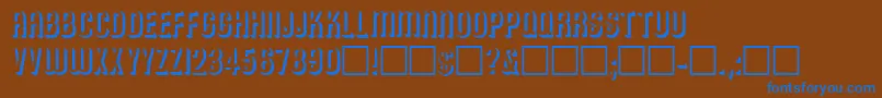 Шрифт RoundedreliefRegular – синие шрифты на коричневом фоне
