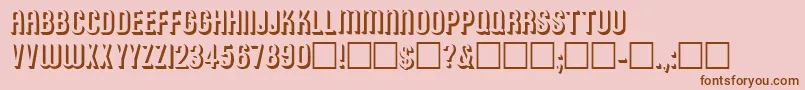 RoundedreliefRegular Font – Brown Fonts on Pink Background