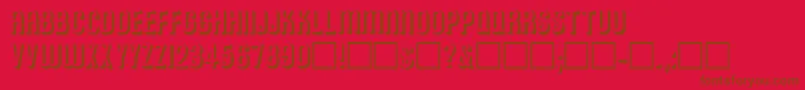 RoundedreliefRegular Font – Brown Fonts on Red Background