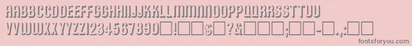 Weitere Informationen zur RoundedreliefRegular-Schriftart RoundedreliefRegular-Schriftart – Graue Schriften auf rosa Hintergrund