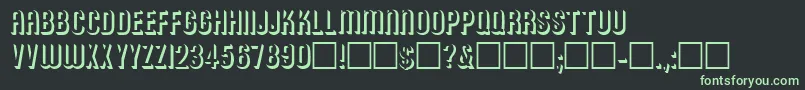 Czcionka RoundedreliefRegular – zielone czcionki na czarnym tle