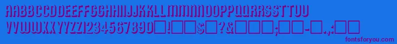 RoundedreliefRegular Font – Purple Fonts on Blue Background