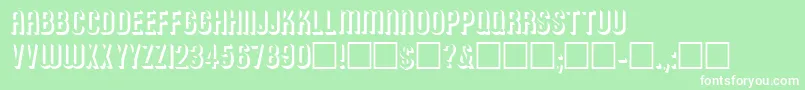 RoundedreliefRegular Font – White Fonts on Green Background