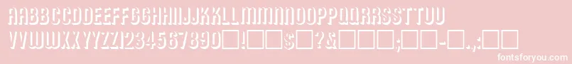 RoundedreliefRegular Font – White Fonts on Pink Background