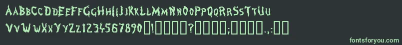 Шрифт Marshgas – зелёные шрифты на чёрном фоне