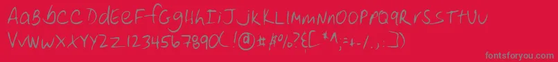 フォントLehn250 – 赤い背景に灰色の文字