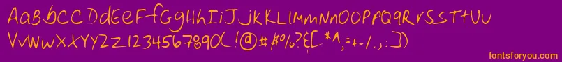 Lehn250 Font – Orange Fonts on Purple Background
