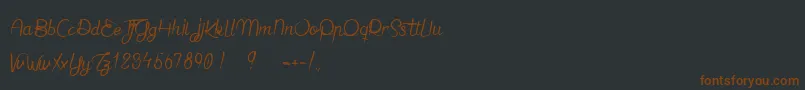 JaimeBienLeDimanche Font – Brown Fonts on Black Background