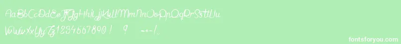 JaimeBienLeDimanche Font – White Fonts on Green Background