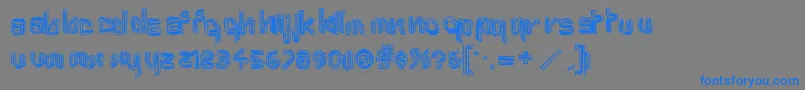 Aftermat1 Font – Blue Fonts on Gray Background