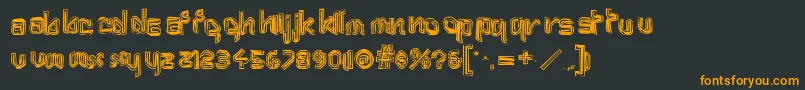 フォントAftermat1 – 黒い背景にオレンジの文字