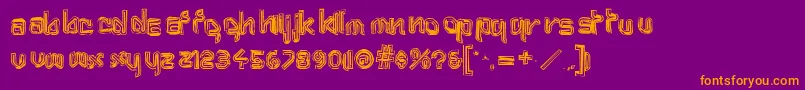 Aftermat1 Font – Orange Fonts on Purple Background
