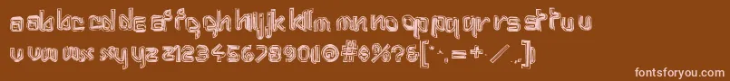 Aftermat1 Font – Pink Fonts on Brown Background