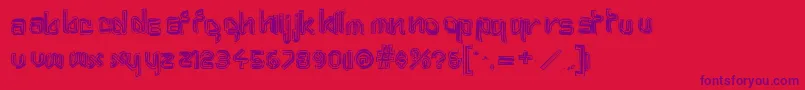 Aftermat1 Font – Purple Fonts on Red Background