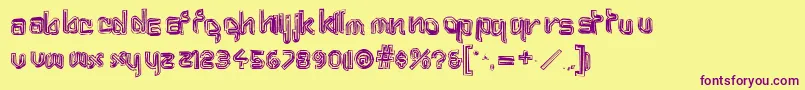 Aftermat1 Font – Purple Fonts on Yellow Background