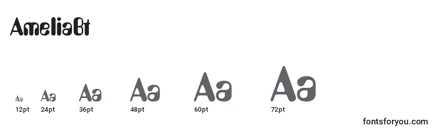 Größen der Schriftart AmeliaBt