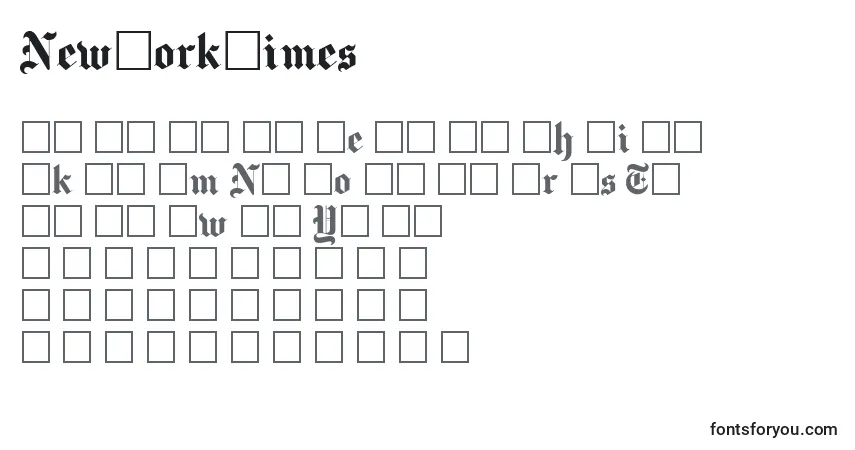 Шрифт Newyorktimes – алфавит, цифры, специальные символы