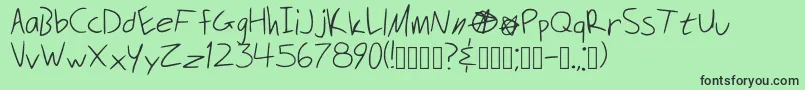 Securitymeltdown Font – Black Fonts on Green Background