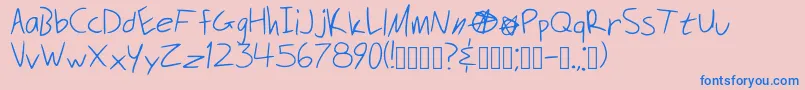 Securitymeltdown Font – Blue Fonts on Pink Background