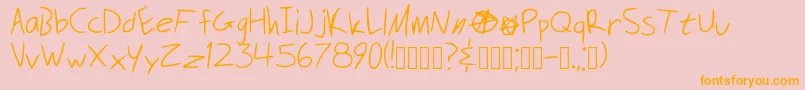 Securitymeltdown Font – Orange Fonts on Pink Background