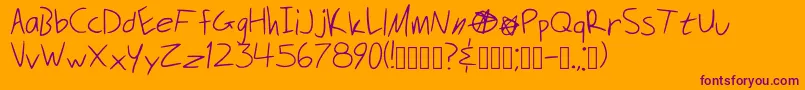 Securitymeltdown Font – Purple Fonts on Orange Background