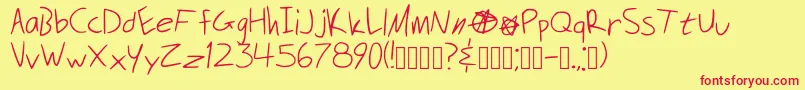 Securitymeltdown Font – Red Fonts on Yellow Background