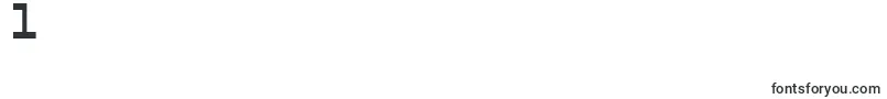 Czcionka RocketTypeCondensed – czcionki cyfry 1