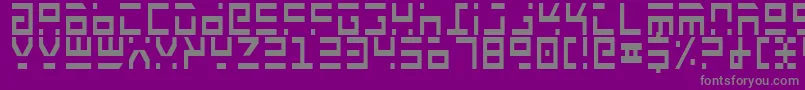 フォントRocketTypeCondensed – 紫の背景に灰色の文字