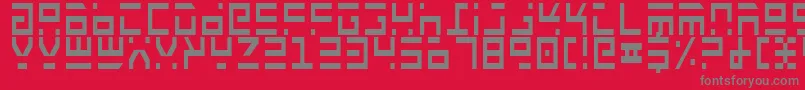 RocketTypeCondensed Font – Gray Fonts on Red Background