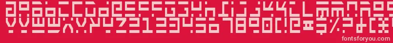 RocketTypeCondensed Font – Pink Fonts on Red Background