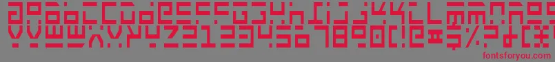RocketTypeCondensed Font – Red Fonts on Gray Background