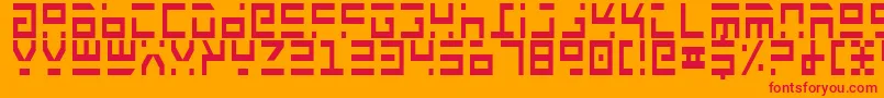 Więcej informacji o czcionce RocketTypeCondensed Czcionka RocketTypeCondensed – czerwone czcionki na pomarańczowym tle