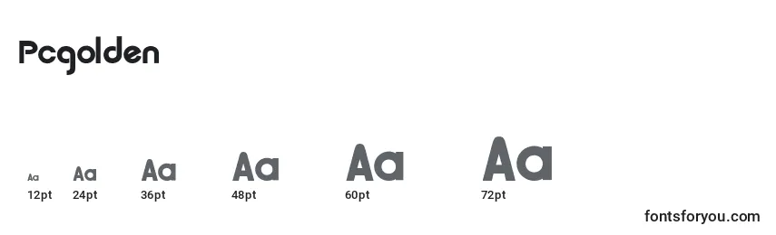 Pcgolden Font Sizes