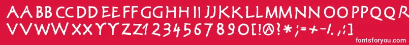 CorrodetclassicapsBlack Font – White Fonts on Red Background