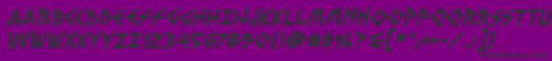 Czcionka VengefulgodsbbBold – czarne czcionki na fioletowym tle