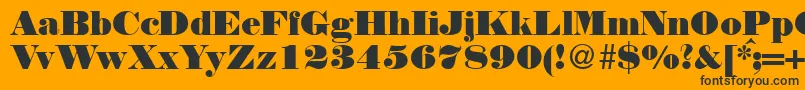 NortonRegularDb-Schriftart – Schwarze Schriften auf orangefarbenem Hintergrund